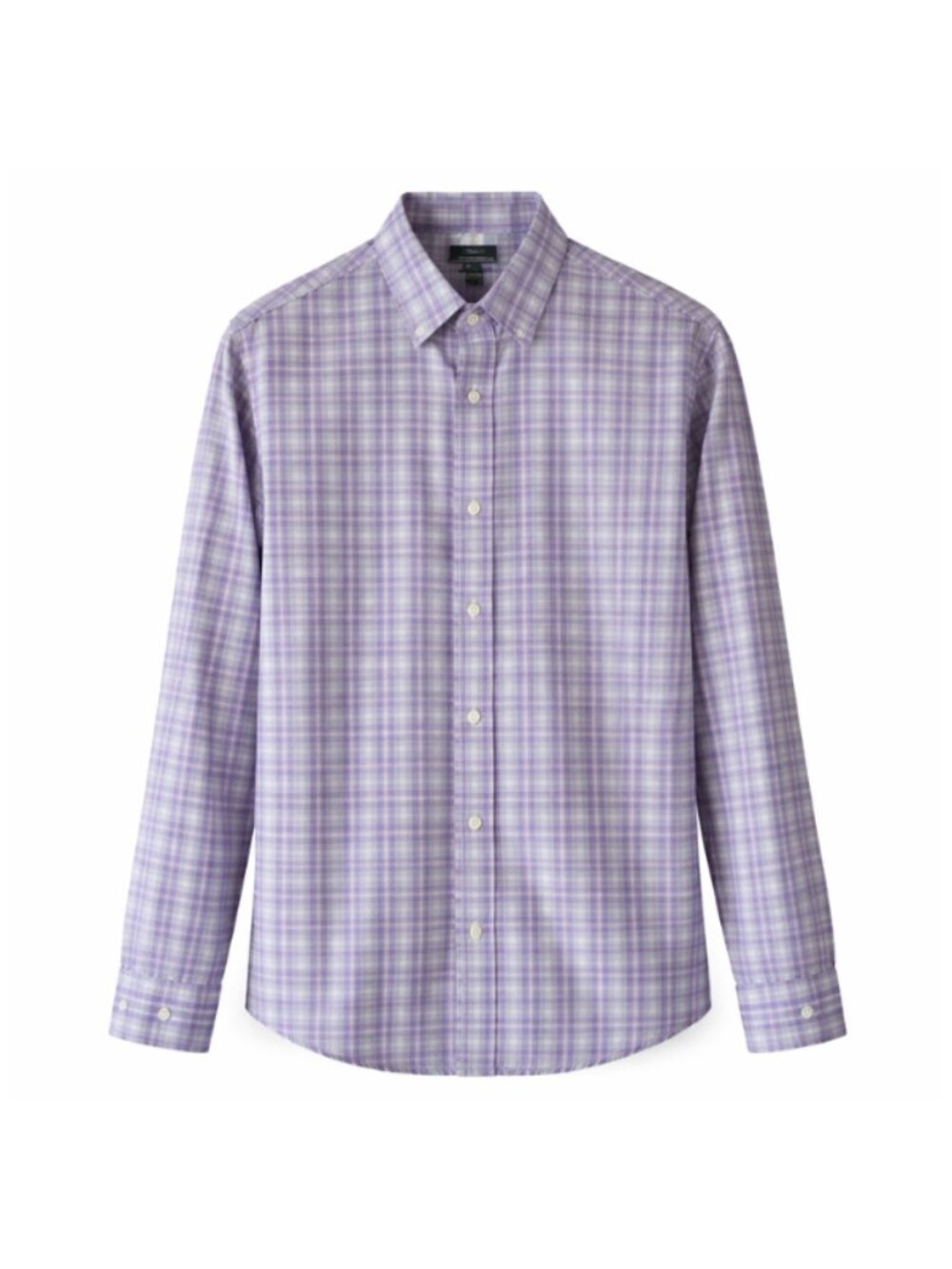 GAP Premium Classic Plaid Button Down Shirt Men’s L Lavender Cotton Classic Fit